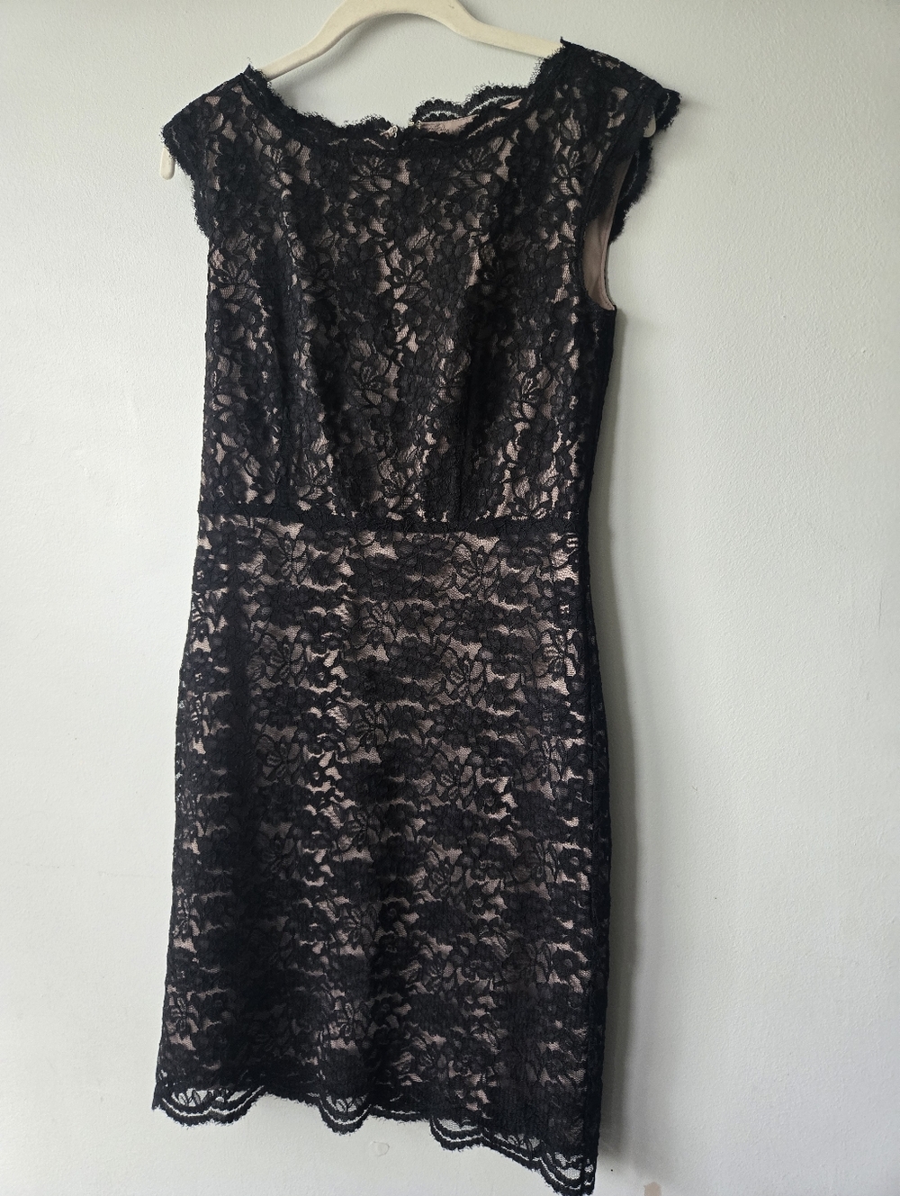 Loft Black Lace Scalloped Dress 2